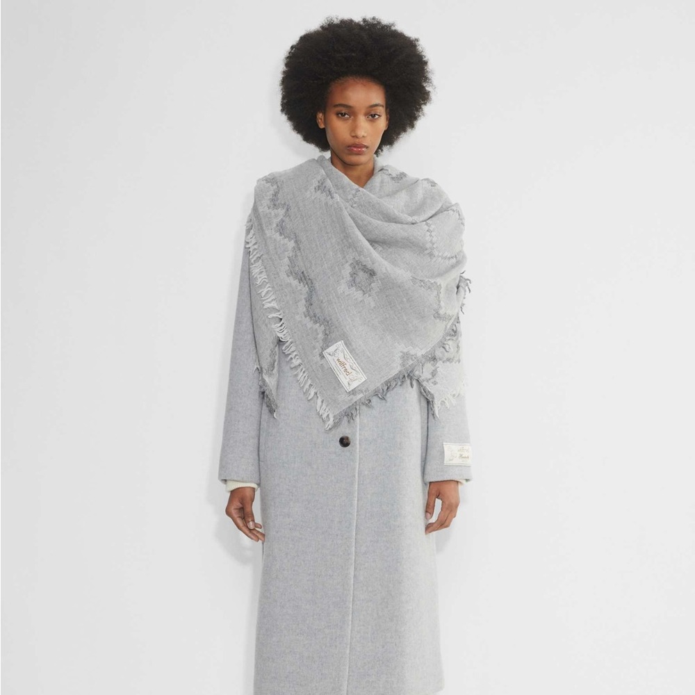 ARITZIA | Wilfred Wool Blanket Scarf in Gray